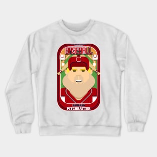 Baseball Red White Blue - Rhubarb Pitchbatter - Sven version Crewneck Sweatshirt